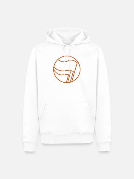 antifa orange - Männer Premium Bio Hoodie - Weiß