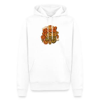 Vibes - Sweat à capuche Premium bio Homme - blanc - Devant - Nico (187cm)