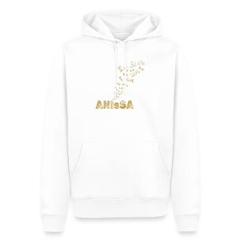 Anissa en tant que voile - Sweat à capuche Premium bio Homme - blanc - Devant - Nico (187cm)