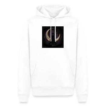 Gothic Black Cat – Crescent Moon - Männer Premium Bio Hoodie - Weiß - Vorne - Nico (187cm)