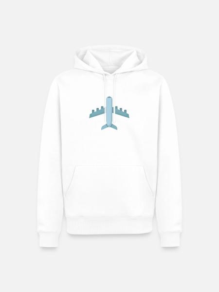 Flugzeug - Männer Premium Bio Hoodie - Weiß