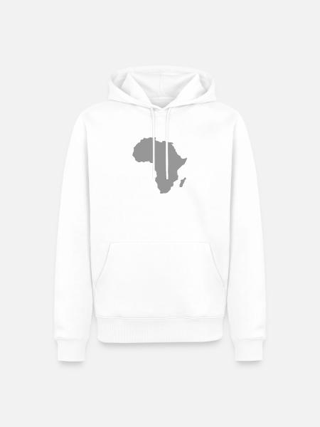 Karte von Afrika - Männer Premium Bio Hoodie - Weiß
