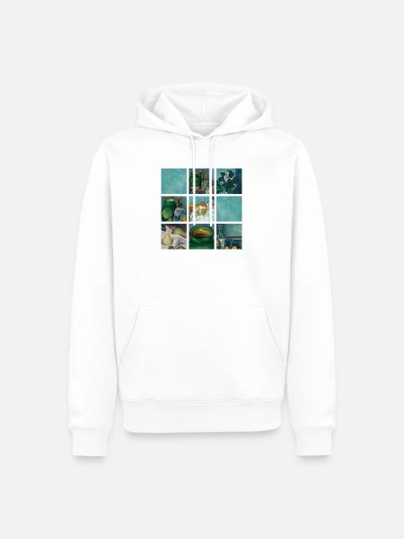 Kunst Malerei von Cezanne Impressionismus - Männer Premium Bio Hoodie - Weiß