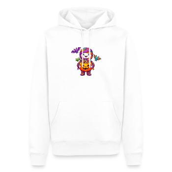 Kawaii Halloween Kürbisfreude - Männer Premium Bio Hoodie - Weiß - Vorne - Nico (187cm)