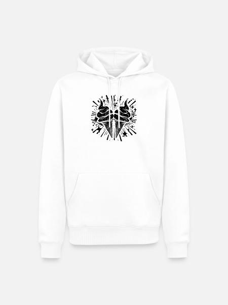 Eis Comic - Männer Premium Bio Hoodie - Weiß