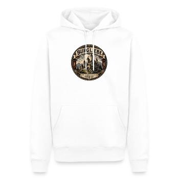 Burgliebe – Mein Zuhause in einer anderen Zeit - Männer Premium Bio Hoodie - Weiß - Vorne - Nico (187cm)