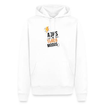 ADHS im Turbomodus - Männer Premium Bio Hoodie - Weiß - Vorne - Nico (187cm)