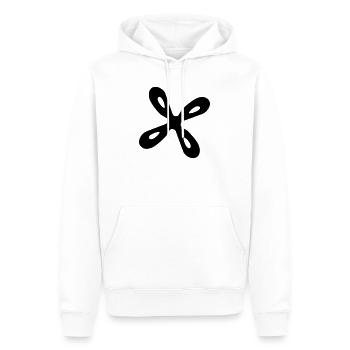 Propeller - Männer Premium Bio Hoodie - Weiß - Vorne - Nico (187cm)