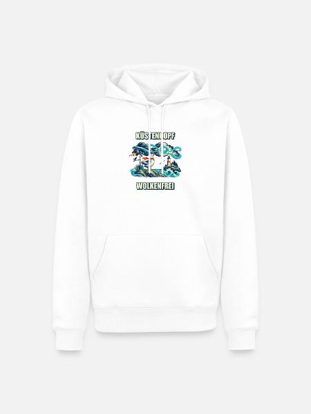 Küstenkopf, wolkenfrei - Männer Premium Bio Hoodie - Weiß
