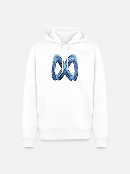 Lichtschleifen der Unendlichkeit Ozean - Männer Premium Bio Hoodie - Weiß