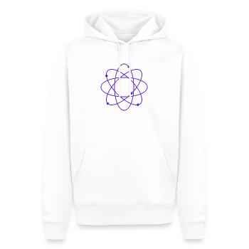 Atom - Männer Premium Bio Hoodie - Weiß - Vorne - Nico (187cm)
