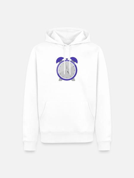 Wecker - Männer Premium Bio Hoodie - Weiß