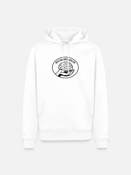 Dir ist was runtergefallen-Statement-Piece - Männer Premium Bio Hoodie - Weiß