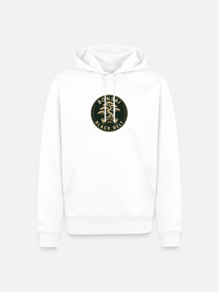 Bonsai-Schwarzgurt - Männer Premium Bio Hoodie - Weiß