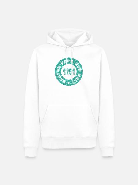1951 - Männer Premium Bio Hoodie - Weiß