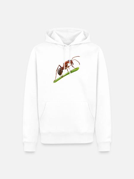 Ameise - Männer Premium Bio Hoodie - Weiß