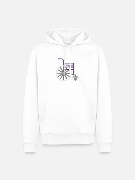 Rollstuhl - Männer Premium Bio Hoodie - Weiß