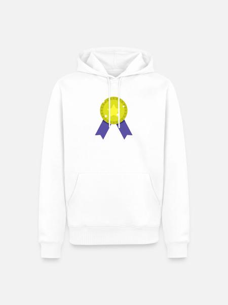 Medaille - Männer Premium Bio Hoodie - Weiß