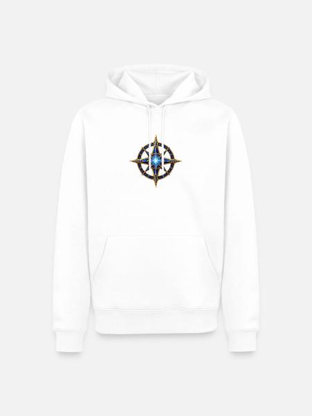 Sternenkompass Mystisch - Männer Premium Bio Hoodie - Weiß