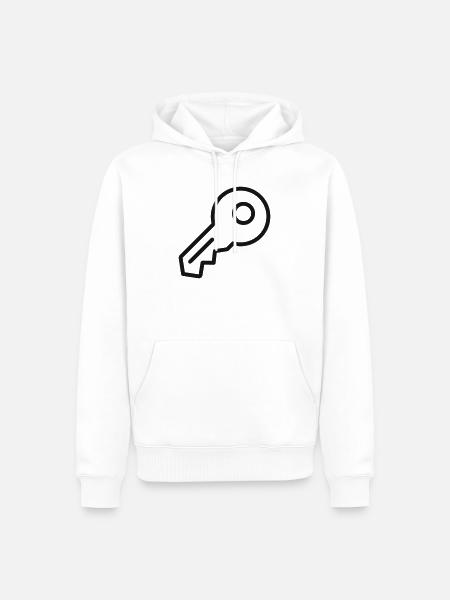 Tastenzeilen-Symbol - Männer Premium Bio Hoodie - Weiß