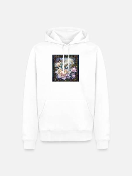 Verzauberter keltischer Delfin. - Männer Premium Bio Hoodie - Weiß