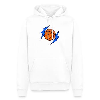 Basketball Lightning - Männer Premium Bio Hoodie - Weiß - Vorne - Nico (187cm)