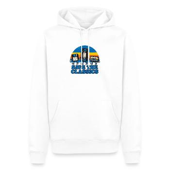 Save the Classics Kassette - Männer Premium Bio Hoodie - Weiß - Vorne - Nico (187cm)