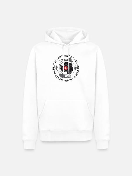 Antarktis Taucher Logo - Männer Premium Bio Hoodie - Weiß