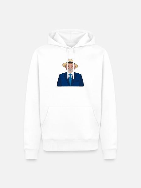 Präsident Lula da Silva Art – brasilianischer Führer - Männer Premium Bio Hoodie - Weiß