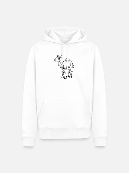 Niedliches Kamel - Männer Premium Bio Hoodie - Weiß