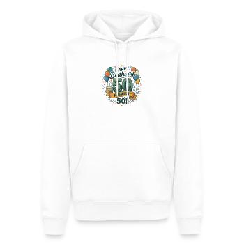 Alles Gute zum Geburtstag endlich 50 Bash Konfetti-Party - Männer Premium Bio Hoodie - Weiß - Vorne - Nico (187cm)