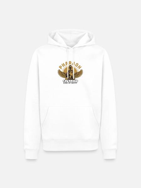 Pharaoh – King of Egypt - Männer Premium Bio Hoodie - Weiß