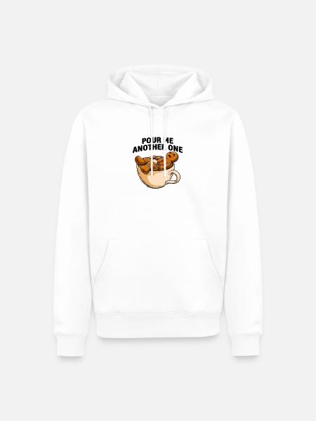 Noch Eine Tasse Lebkuchenmann - Männer Premium Bio Hoodie - Weiß