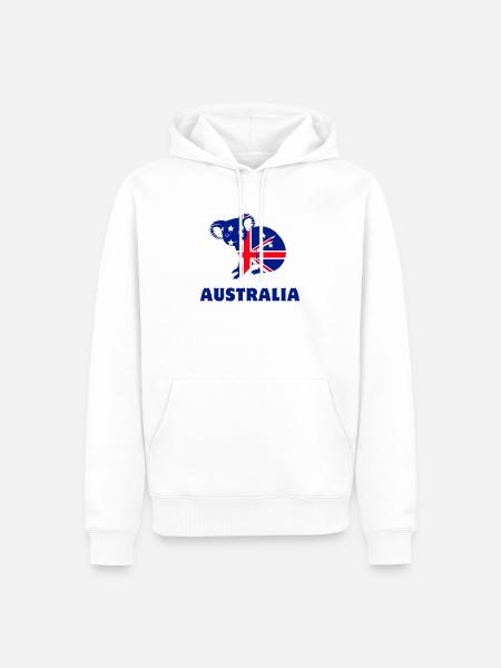 Australien-Koala - Männer Premium Bio Hoodie - Weiß