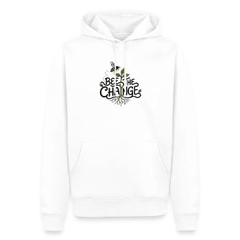 Biene Die Veränderung – Biene und Ökologie - Männer Premium Bio Hoodie - Weiß - Vorne - Nico (187cm)