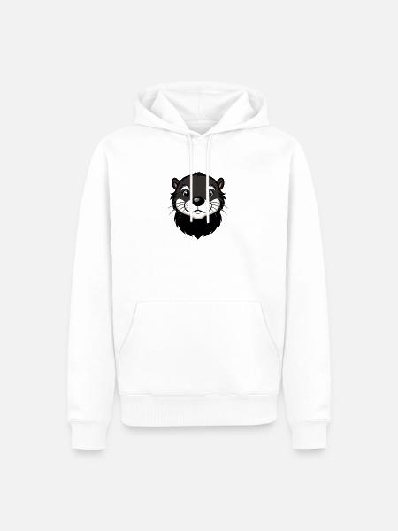 Süßer Otter - Männer Premium Bio Hoodie - Weiß