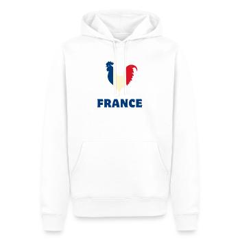 Frankreich Flagge - Männer Premium Bio Hoodie - Weiß - Vorne - Nico (187cm)