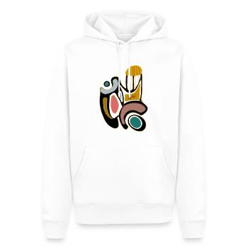 minimalist - Männer Premium Bio Hoodie - Weiß - Vorne - Nico (187cm)