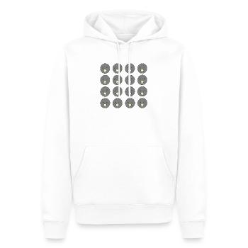 Cartoon-Maulwurfkopf - Männer Premium Bio Hoodie - Weiß - Vorne - Nico (187cm)