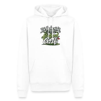 Ich fluche nicht ich spreche fließend Golf - Golfe - Männer Premium Bio Hoodie - Weiß - Vorne - Nico (187cm)