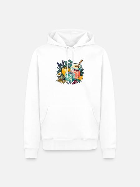 Seifenwerkstatt – Duftende Ideen von Hand - Männer Premium Bio Hoodie - Weiß