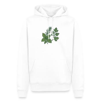 Herbs & Kitchen Garden – Motiv Geschenkidee. - Männer Premium Bio Hoodie - Weiß - Vorne - Nico (187cm)