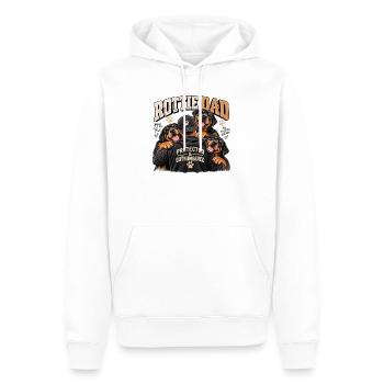 Rottie Dad: Geschützt und in der Unterzahl - Männer Premium Bio Hoodie - Weiß - Vorne - Nico (187cm)