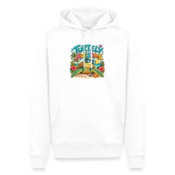 Turtely Awesome Beach Turtle - Männer Premium Bio Hoodie - Weiß - Vorne - Nico (187cm)