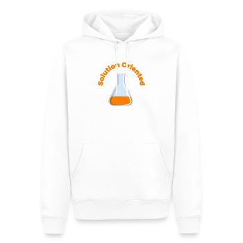 Lösungsorientierter Labbecher Grafik - Männer Premium Bio Hoodie - Weiß - Vorne - Nico (187cm)