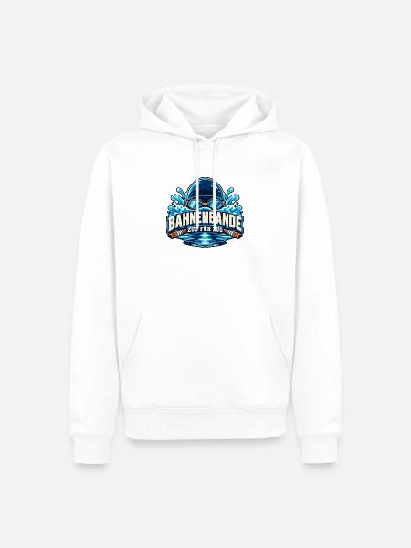 Bahnenbande – Zug für Zug - Männer Premium Bio Hoodie - Weiß
