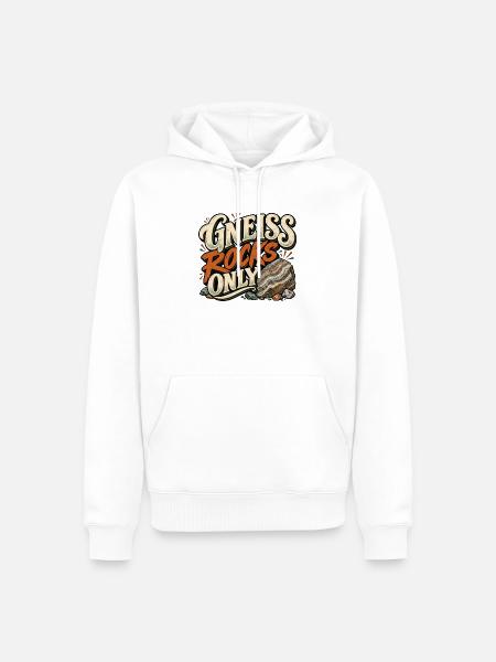 Gneiss Rocks Only - Männer Premium Bio Hoodie - Weiß