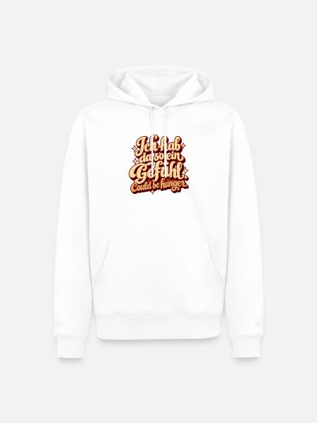 Gefühl von Hunger - Männer Premium Bio Hoodie - Weiß