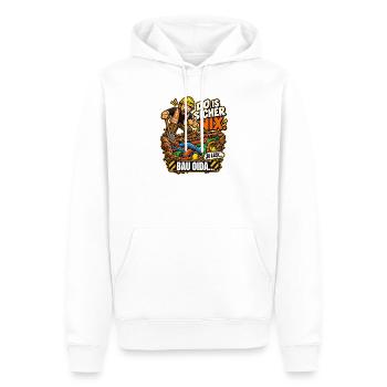 Tiefbauer – Do is sicher nix! - Männer Premium Bio Hoodie - Weiß - Vorne - Nico (187cm)