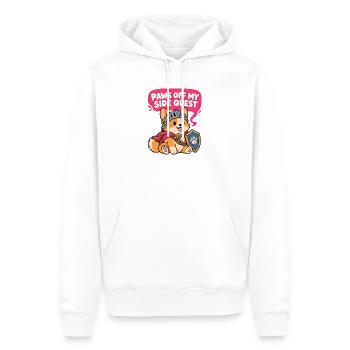 Pfoten Abseits Meiner Sidequest - Männer Premium Bio Hoodie - Weiß - Vorne - Nico (187cm)